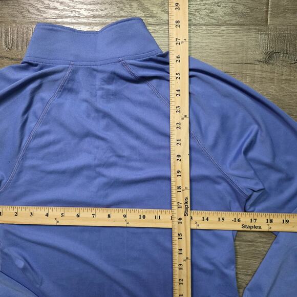 Old Navy Active Go-Dry 1/4 Zip Solid Pullover Women’s Medium Blue Delphinium - Picture 5 of 7